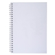 aerial view a white hardcover spiral notebook, image 1 of 4