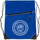 a blue 210d polyester campus backpack 14 w x 17 h