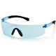 a black frame & blue lens provoq safety glasses