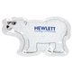 aerial view a white polar bear hot / cold pack, image 1 of 2