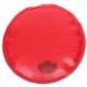 aerial view a red reusable round hand warmer, image 1 of 3
