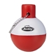 aerial view a red/white fishing bobber floater key tag, image 1 of 4