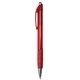 aerial view a transparent red cerritos translucent click pen, image 1 of 2