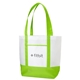 aerial view a lime harbor non - woven tote bag, image 1 of 2
