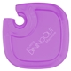 aerial view a transparent purple plastic wine and snack tray, image 1 of 2
