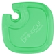 aerial view a transparent green plastic wine and snack tray, image 1 of 2