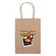 aerial view a brown kraft brown kraft 100 recycled eco shopper pup - 4- color heat transfer, image 1 of 4