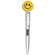 aerial view a silver smiley squeezie top pen, image 1 of 4