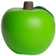 aerial view a green handcrafted red apple squeezies stress reliever, image 1 of 7