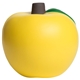 aerial view a yellow handcrafted red apple squeezies stress reliever, image 1 of 7
