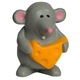 aerial view a gray mouse with cheese stress reliever, image 1 of 6