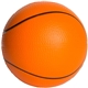aerial view a orange basketball squeezies stress reliever ball, image 1 of 6