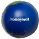 aerial view a blue/green earth ball squeezies stress ball, image 1 of 6