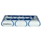 aerial view a white/blue brain teasers round snake puzzle, image 1 of 5