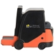 aerial view a black/red forklift stress reliever, image 1 of 7
