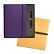aerial view a purple leeman tuscany(tm) journal and executive stylus pen set, image 1 of 2