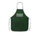 aerial view a hunter green 80 gsm non - woven polypropylene apron with pocket, image 1 of 2