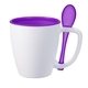 aerial view a translucent purple 16 oz stirn sip mug(tm) w / spoon, image 1 of 2