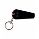 aerial view a black whistle / light key chain, image 1 of 2