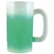 aerial view a frosted/green mood(tm) 14 oz beer stein, image 1 of 2