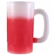 aerial view a frosted/red mood(tm) 14 oz beer stein, image 1 of 2