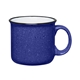 aerial view a royal blue ceramic campfire mug, image 1 of 2