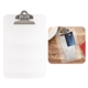 a clear mini clipboard with smooth writing surface