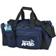 a navy blue 600d polyester kent deluxe duffel