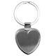 aerial view a silver metallic cupid heart zinc alloy key tag with gift box, image 1 of 2