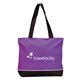 a purple 600d poly elba shoulder tote bag
