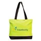 a lime 600d poly elba shoulder tote bag