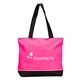 a fuchsia 600d poly elba shoulder tote bag