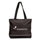 a black 600d poly elba shoulder tote bag