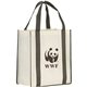 a natural with brown handles canary large recyclable tote