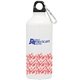 a white stars&stripes 22 oz aluminum sports water bottle