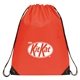 a red classic drawstring backpack