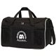 a black 600d polyester grant duffel bag