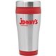 a red azusa - 16 oz stainless steel tumbler