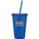 a blue clearwater colors - 16 oz acrylic tumbler
