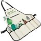aerial view a white 8 pc garden apron set, image 1 of 2