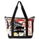 a black 600d poly cayman clear tote