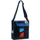 a blue ibiza messenger tote