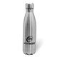 aerial view a silver 17 oz stainless steel double walled cola bottle, image 1 of 3