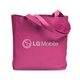 a fuchsia alden polyester tote bag