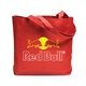 a red alden polyester tote bag