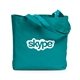 a teal alden polyester tote bag