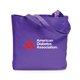 a purple alden polyester tote bag