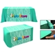 a white all over full color dye sub convertible table cover 4 fitted to 6 flat