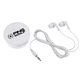 a white ear buds