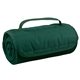 aerial view a hunter green large roll - up hook and loop closure blanket, image 1 of 4